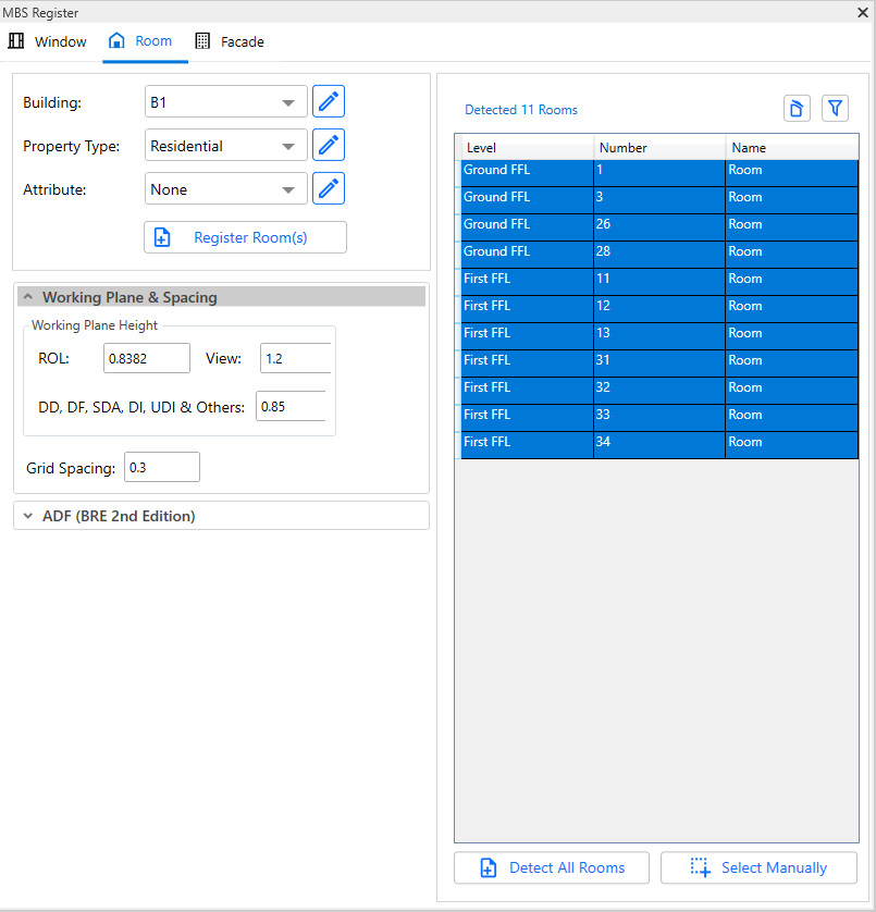 Register Room in Revit